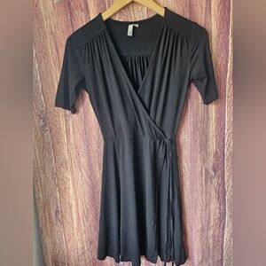 Elegant Black Wrap Dress